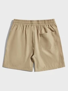 Manfinity VCAY Quần Short Nam Dây kéo Túi Nhiệt đới Giải trí - Màu Khaki - Xem 2