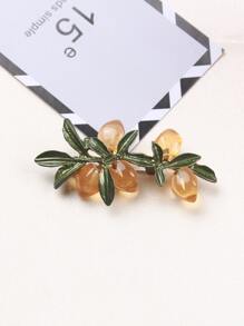 Leaf Decor Brooch - Multicolor - View 1