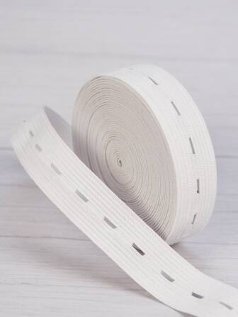 1roll Buttonhole Elastic Band, Button Hole Elastic Cord Band, DIY Sewing Material Stretch Tape Craft, 5m Garment Sewing Accessory
