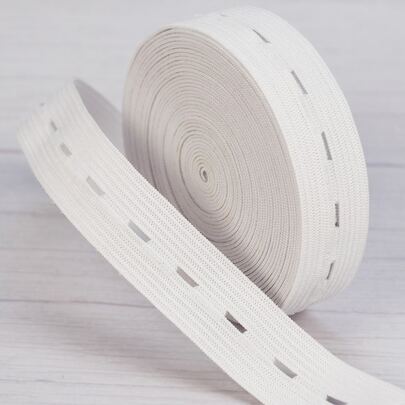 1 Rollo Banda Elástica Con Ojales, Banda Elástica Con Cordón Para Ojales, Cinta Elástica Para Manualidades De Costura Diy, Accesorio De Costura Para Prendas De Vestir De 5 M