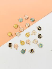 20pcs/Set Alloy Flower DIY Pendant Valentines - Multicolor - View 1