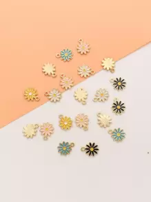 20pcs/Set Alloy Flower DIY Pendant Valentines - Multicolor - View 2
