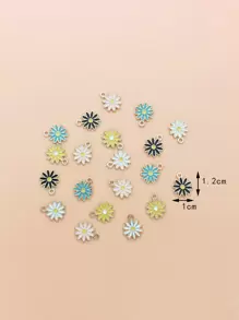 20pcs/Set Alloy Flower DIY Pendant Valentines - Multicolor - View 3