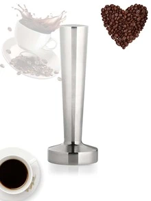1pc Stainless Steel Coffee Tamper, Durable Espresso Tamper For Coffee Making - Silver - View 1