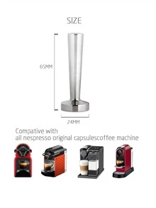 1pc Stainless Steel Coffee Tamper, Durable Espresso Tamper For Coffee Making - Silver - View 7