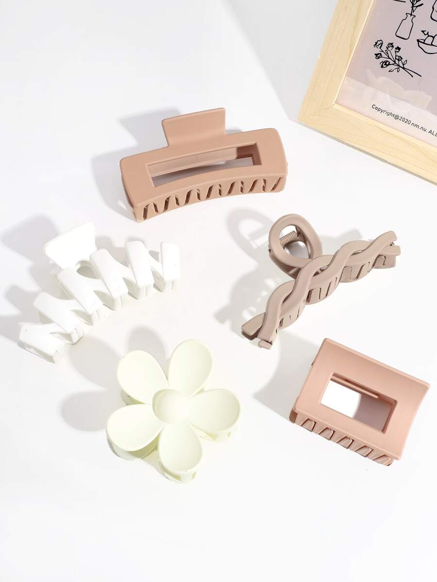 5 cái Phụ nữ Thiết kế gợn sóng & hoa Vuốt tóc thời trang để trang trí tóc - Nhiều màu - Xem 1