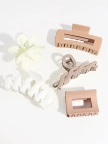 5 cái Phụ nữ Thiết kế gợn sóng & hoa Vuốt tóc thời trang để trang trí tóc - Nhiều màu - Xem 2