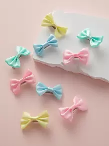 3pcs Bow Decor Random Pet Hair Clip - Multicolor - View 1