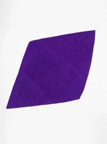 1入組女士素色起皺休閒方巾 - 紫色 - 查看 2