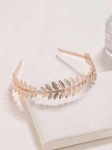 1入組女士葉子裝飾時尚風格頭帶用於髮飾