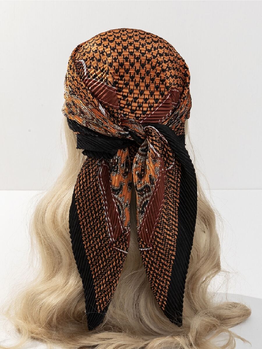 1入組女士佩斯利印花休閒方巾 - 彩色 - 查看 1