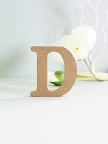 1入組木裝飾用品現代字母設計裝飾品 - 卡其色 - 查看 1