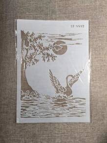 1入組天鵝設計繪畫範本 - 白色 - 查看 1