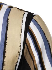 Áo sơ mi Nam Nút phía trước Sọc Giải trí - Nhiều màu - Xem 4