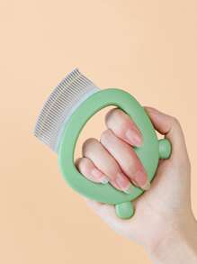 1pc Cartoon Graphic Pet Hair Comb - Green - View 2