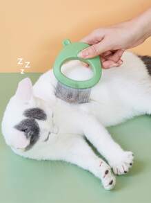 1pc Cartoon Graphic Pet Hair Comb - Green - View 3