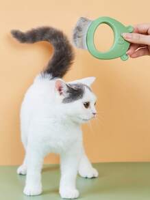 1pc Cartoon Graphic Pet Hair Comb - Green - View 4