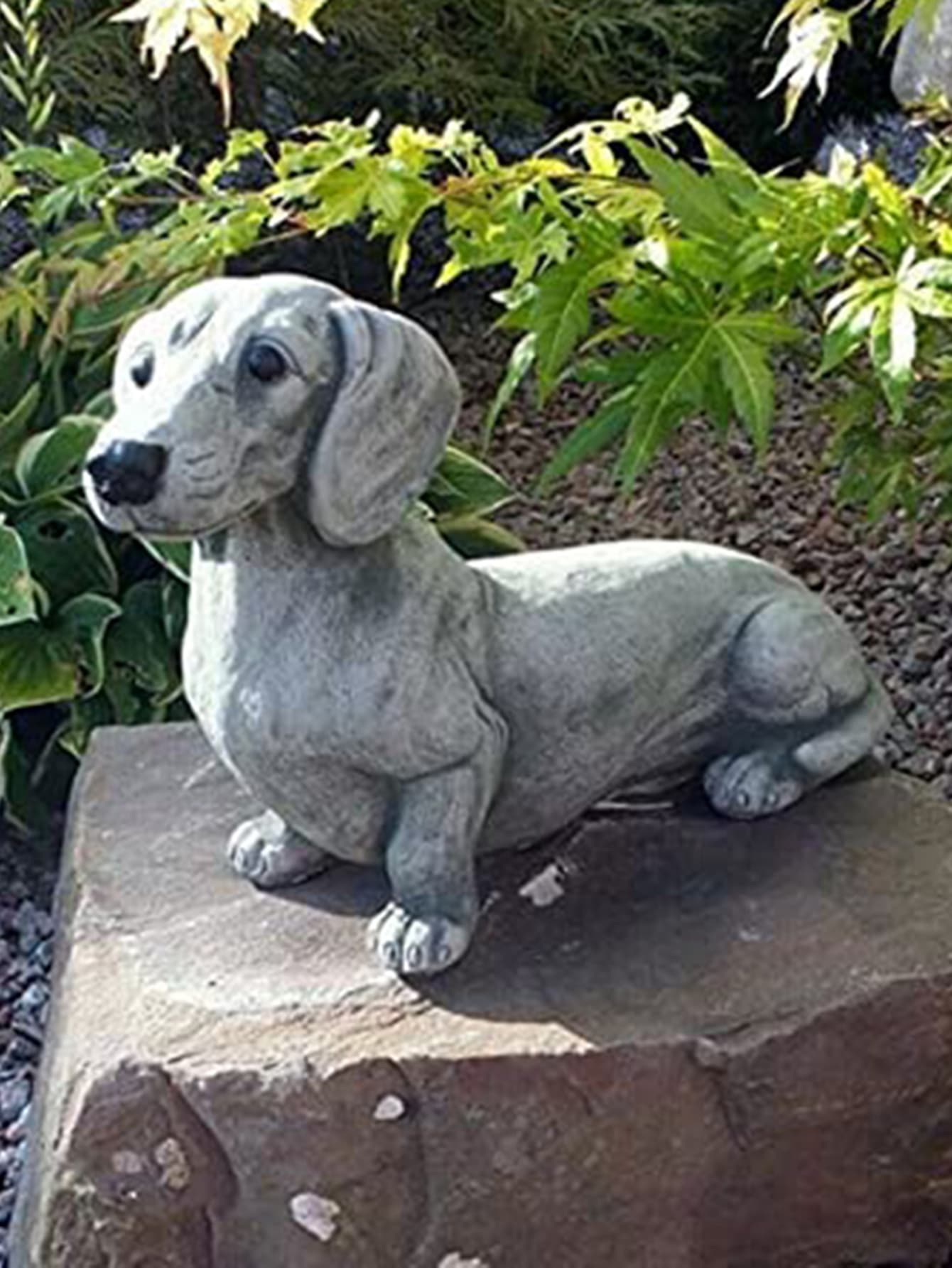 1入組狗形花園裝飾品院子樹脂花園雕塑