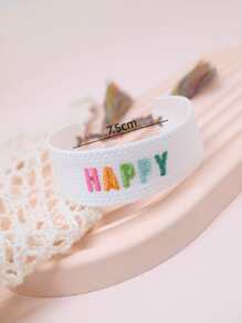 Vòng tay trang trí tua thêu chữ cái - Nhiều màu - Xem 4