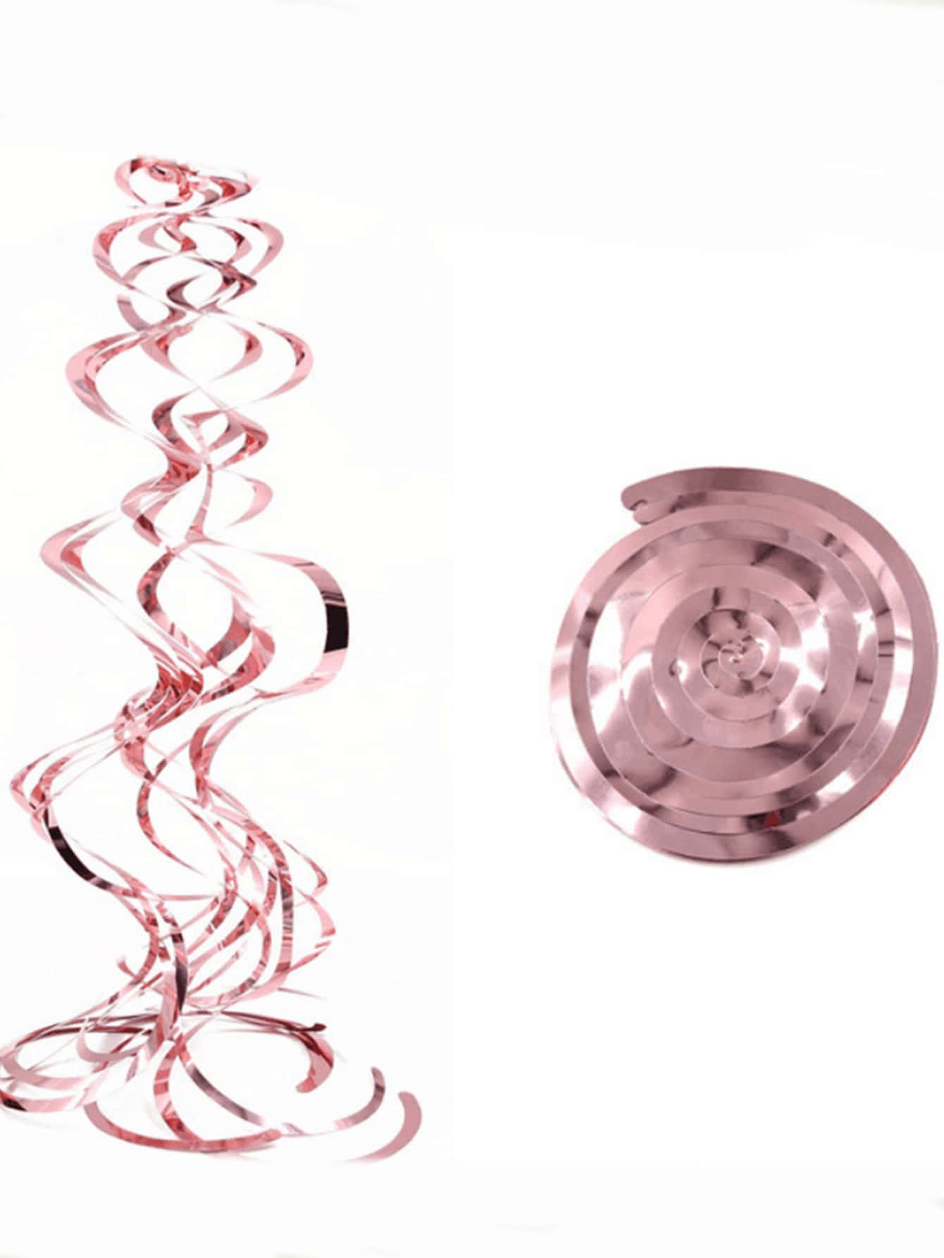 6入組塑膠螺旋掛飾 - 金色 - 查看 1