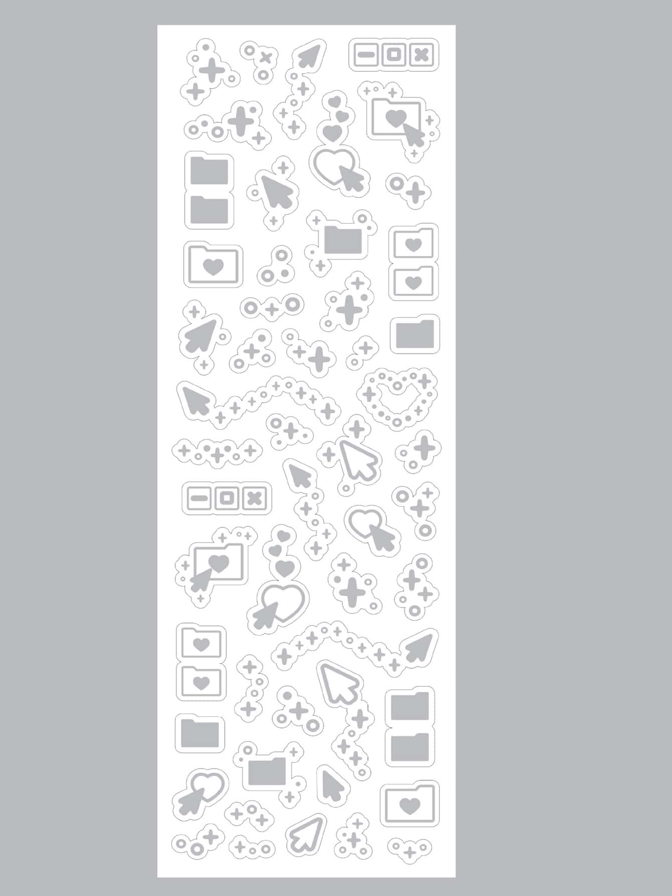 1sheet Mixed Pattern Sticker - Multicolor - View 1