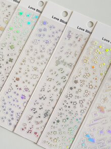 1sheet Mixed Pattern Sticker - Multicolor - View 2