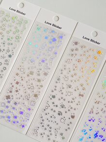 1sheet Mixed Pattern Sticker - Multicolor - View 4