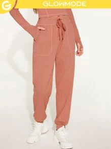 GLOWMODE Pantalones De Chándal Cómodos Y Frescos - Rojo Arcilla - Ver 2