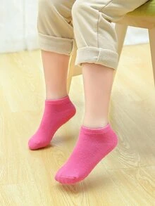 1雙小女童防滑瑜珈襪適用於運動 - 玫紅色 - 查看 4