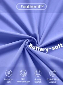 GLOWMODE 3" FeatherFit™ V-Waist Ruched Studio Biker Shorts - Periwinkle Blue - View 11