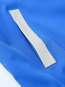 Manfinity EMRG Lỏng lẻo phù hợp Nam Áo khoác Đại học Với In thư , Khối màu Và Sọc trang trí , Hoodie - Xanh và trắng - Xem 7