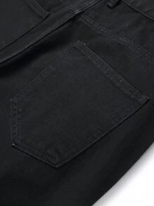 Jeans rotos con estampado de mariposa para hombre - Negro - Ver 7
