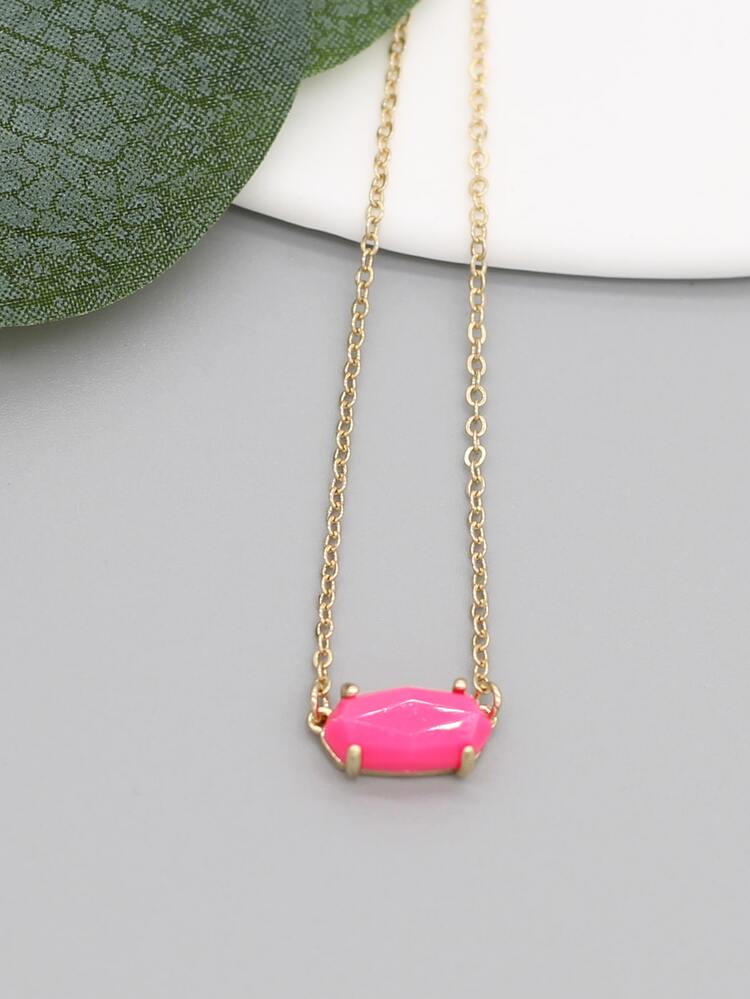 1pc Geometric Charm Necklace Copper Jewelry
