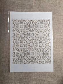 1 Pieza Plantilla De Dibujo De Patrón Geométrico A4 De Plástico Blanco - Blanco - Ver 1