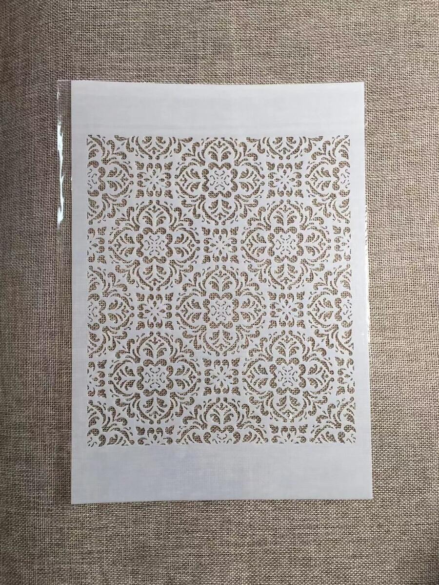 1 Pieza Plantilla De Dibujo De Patrón Geométrico A4 De Plástico Blanco - Blanco - Ver 1
