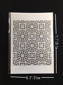 1 Pieza Plantilla De Dibujo De Patrón Geométrico A4 De Plástico Blanco - Blanco - Ver 2
