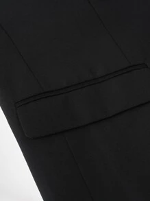 CLOUDSTYLE Men Single Breasted Blazer & Suit Trousers - Black - View 7