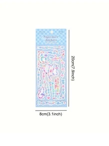 2 piezas Pegatina con patrón de corazón - Blanco - Ver 3