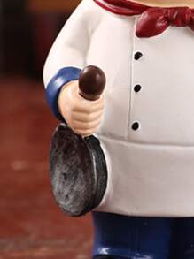 1pc Polyresin Decoration Object, Cartoon Chef Design Decoration Craft For Home Best Gifts Birthday Graduation - Multicolor - View 4