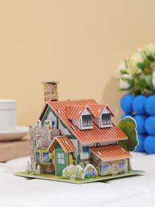 1 pieza en forma de casa rompecabezas - Multicolor - Ver 1