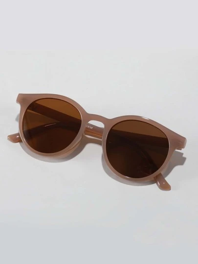 1 par de gafas de sol con montura redonda de moda unisex, adecuadas para pesca, viajes, deportes, conducción, atuendos de festivales, accesorios de verano, playa, festivales de música, salidas, vacaciones, atuendos elegantes, accesorios de estilo callejero, estilo deportivo, fiestas, actividades al aire libre, estilo callejero, vacaciones, golf, senderismo, actividades al aire libre