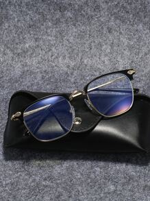 Men Metal Frame Eyeglasses Clear Glasses - Multicolor - View 2