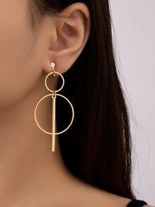 2 piezas/set Cuff de oreja con diseño de círculo - Amarillo Oro - Ver 1