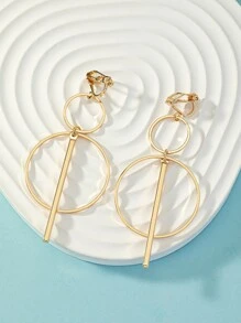 2 piezas/set Cuff de oreja con diseño de círculo - Amarillo Oro - Ver 3