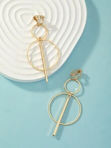 2 piezas/set Cuff de oreja con diseño de círculo - Amarillo Oro - Ver 4