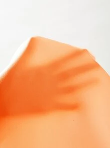 SHEIN VCAY 蝙蝠袖V領襯衫 - 橘色 - 查看 5