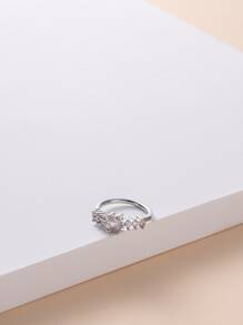 1入組方晶鋯石裝飾鼻環銅受歡迎穿孔身體鏈禮品適合女士和男士銅首飾類 - 銀色 - 查看 5