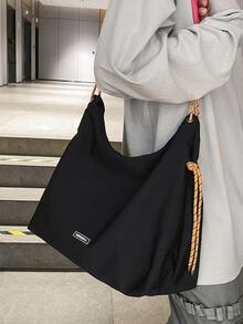 Mini Men Letter Graphic Square Bag Halloween Christmas Winter Christmas Gifts Men Bag Sling Bag Crossbody Bag Bag For Men - Black - View 2