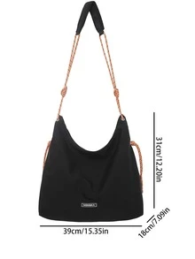 Mini Men Letter Graphic Square Bag Halloween Christmas Winter Christmas Gifts Men Bag Sling Bag Crossbody Bag Bag For Men - Black - View 3