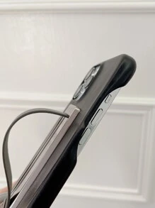 Solid Phone Case With Push Pull Hand Strap